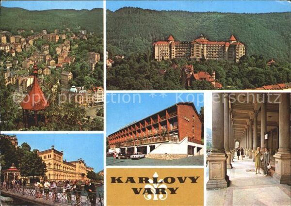 Karlovy Vary Teilansichten Eger Brücke Hotel Imperia