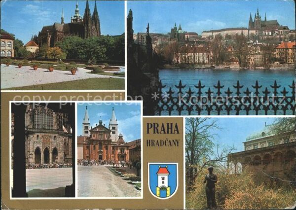 Praha Prahy Prague Prager Burg Moldau Veitsdom Kathedrale