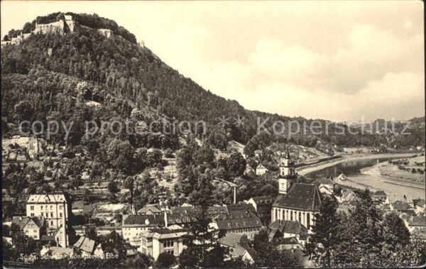 Koenigstein Saechsische Schweiz Elbpartie