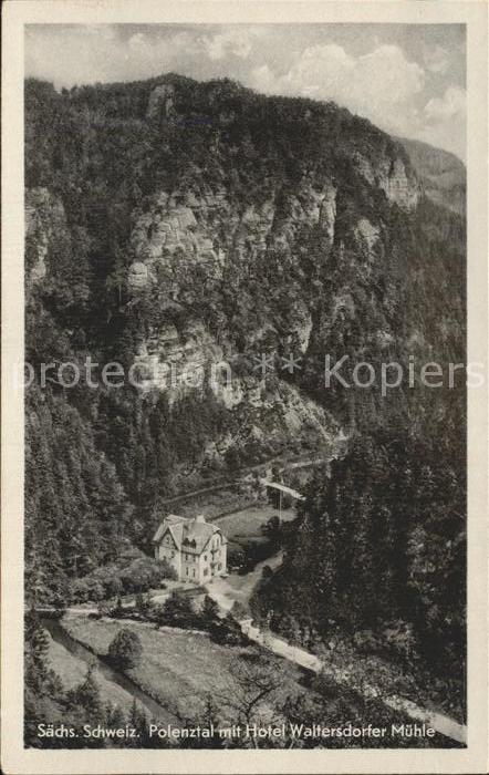 Polenztal mit Hotel Waltersdorfer Mühle