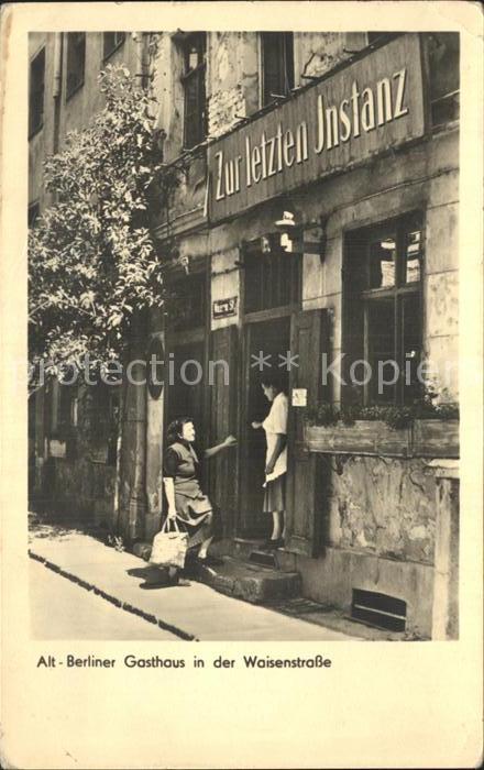 Berlin Alt Berliner Gasthaus Waisenstrasse Zur