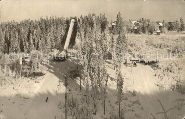 Oberhof Thueringen Schanze im Winter