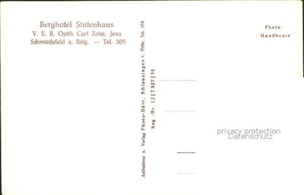 Schmiedefeld Rennsteig Berghotel Stutenhaus – Bild 2