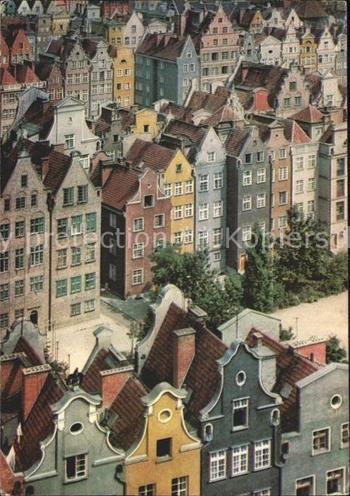 Gdansk Fliegeraufnahme Altstadthäuser