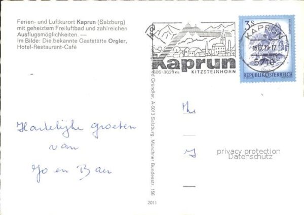 Kaprun Strassenpartie Restaurant Orgler Hotel – Bild 2