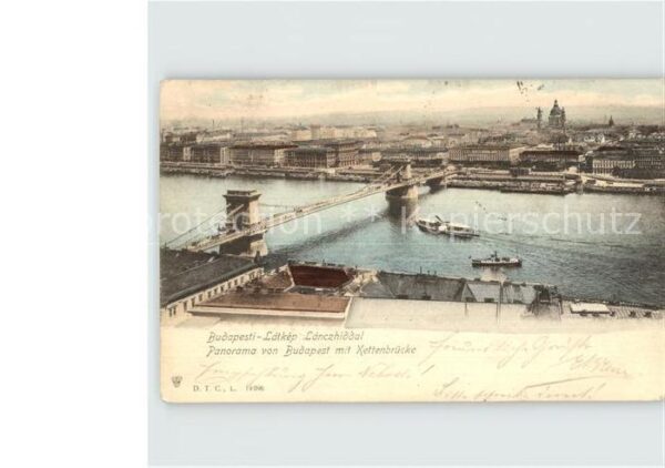 Budapest mit Kettenbrücke Donaupartei