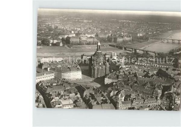Dresden Fliegeraufnahme Neumarkt und Frauenkirc