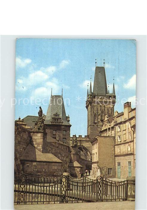 Praha Prahy Prague Kleinseitner Brückentürme