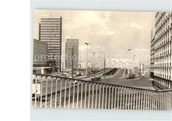 Halle Saale Thälmannplatz mit Hochstrasse