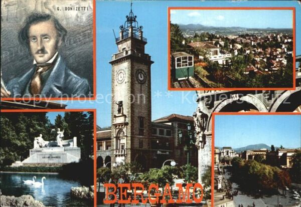 Bergamo Donizetti G. Stadtansicht