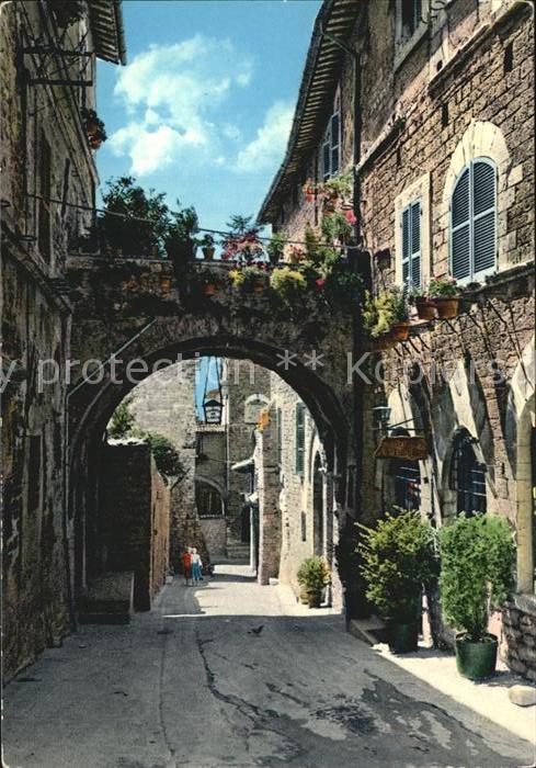 Assisi Umbria Mittelalterliche Strasse