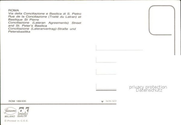 Roma Rom Conciliazione- Strasse Petersbasilika – Bild 2