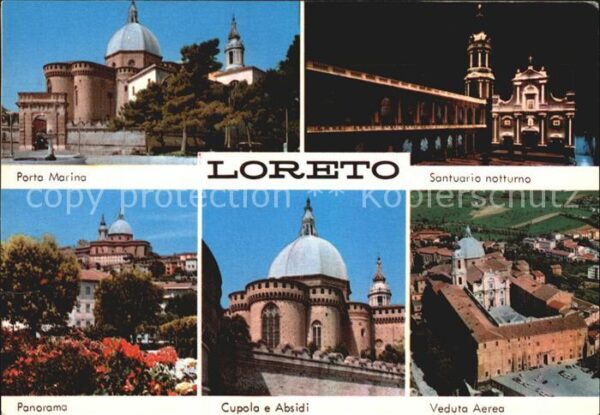 Loreto Ancona Porta Marina Cupala e Absidi Veduta Aer