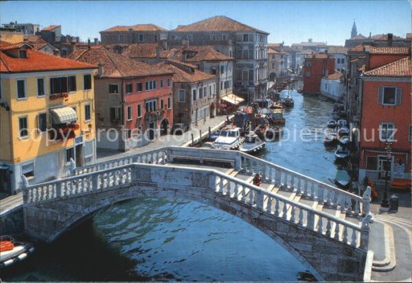 Chioggia Venetien Vena-Kanal Vigo-Brücke