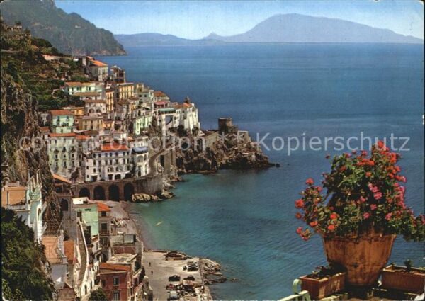 Amalfi Panoramischer Blick auf den Golf von Sa