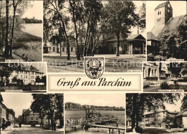 Parchim Mecklenburg-Vorpommern Bahnhof Wocker See Strasse des Friedens