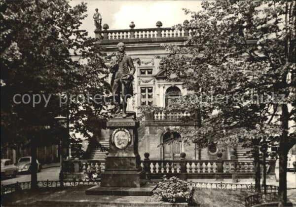 Leipzig Goethe Denkmalvor der Alten Handelsbörs
