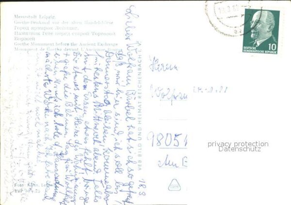 Leipzig Goethe Denkmalvor der Alten Handelsbörs – Bild 2