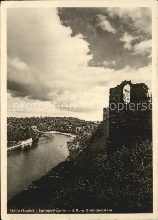 Halle Saale Springerfenster an der Burg Griebichens
