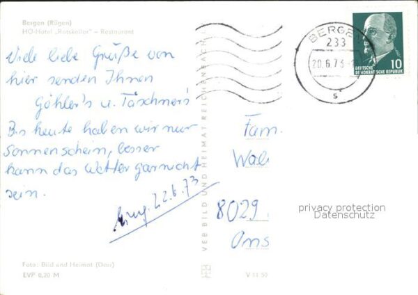 Bergen Ruegen HO Hotel Ratskeller Restaurant – Bild 2