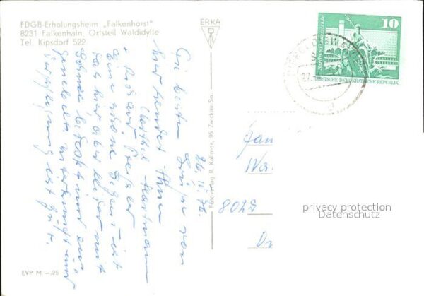 Falkenhain Altenberg Erzgebirge FDGB-Erholungsheim Falkenhorst – Bild 2
