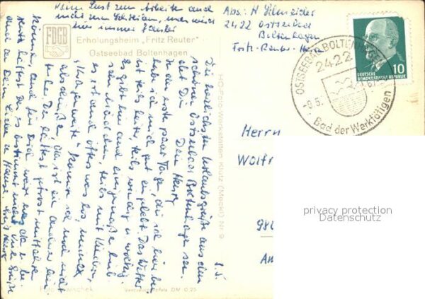 Boltenhagen Ostseebad Erholungsheim Fritz Reuter – Bild 2