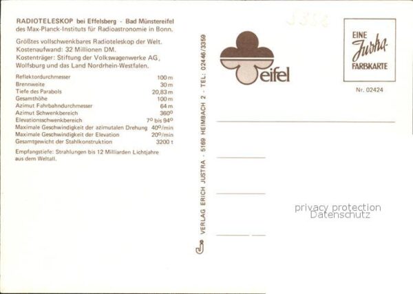 Bad Muenstereifel Radioteleskop – Bild 2