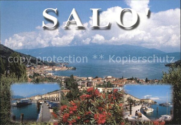 Salo Lago di Garda Hafen Anlegestelle Panorama