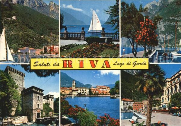 Riva del Garda See Burg Gesamtansicht Hafen