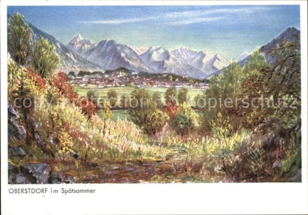 Oberstdorf Spätsommer Künstlerkarte