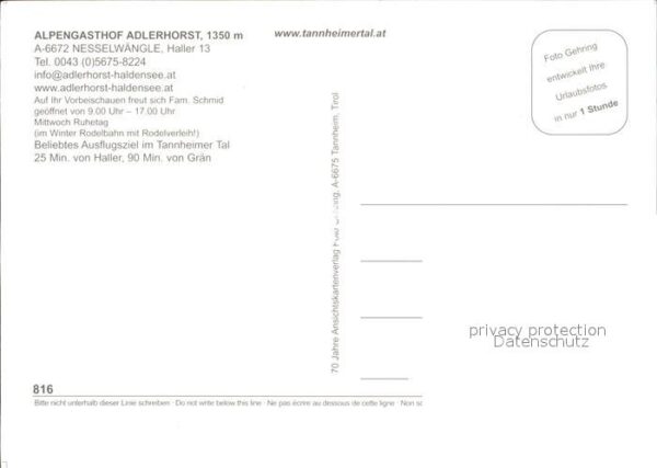 Nesselwaengle Tirol Alpengasthof Adlerhorst – Bild 2