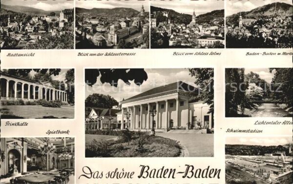 Baden-Baden Schloßterrasse Trinkhalle Spielbank
