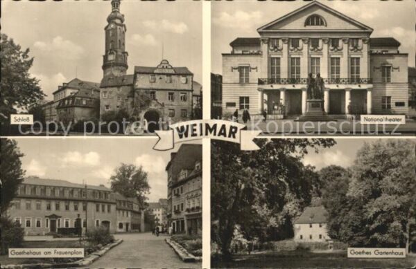 Weimar Thueringen Nationaltheater Schloß Goethehaus Goeth