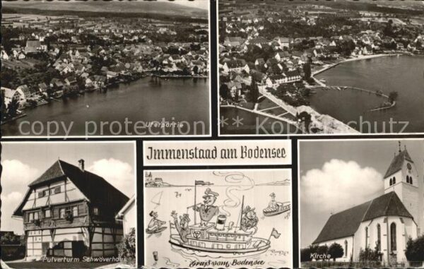 Immenstaad Bodensee Uferpartie Fliegeraufnahme Pulverturm S