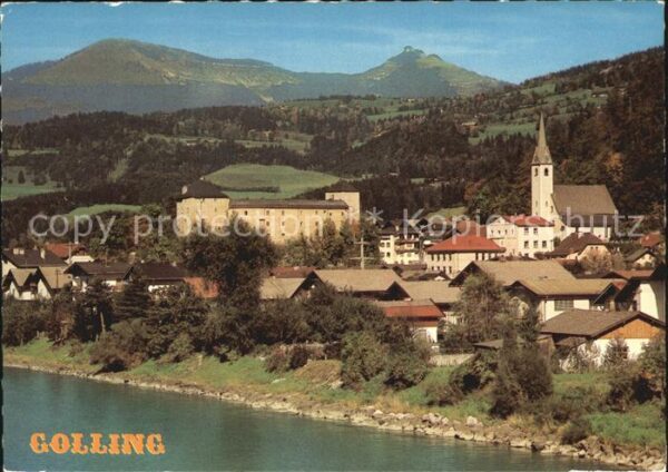 Golling Salzach mit Schloß Schlenken und Schmittenstein
