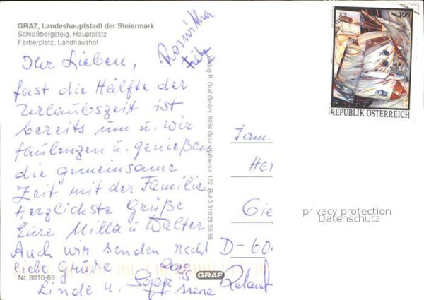 Graz Steiermark Altstadt Schloßbergsteig Färberplatz La – Bild 2