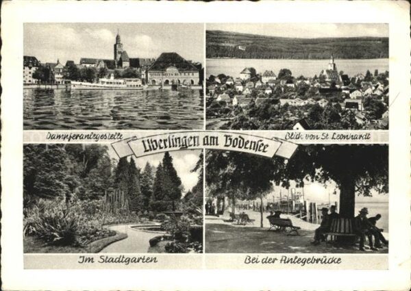 Ueberlingen Bodensee Blick von St. Leonhardt Anlegerbrücke S