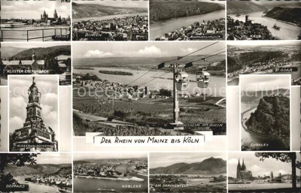 Seilbahn Rüdesheim St. Goar Koblenz Boppard Kaub