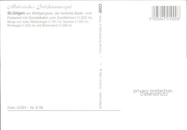 St Gilgen Salzkammergut Wolfgangsee Gondelbahn Zwölferhorn Rett – Bild 2