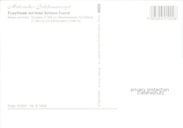 Fuschl See Salzkammergut Schober Drachenwand Schafberg Ellmauste – Bild 2