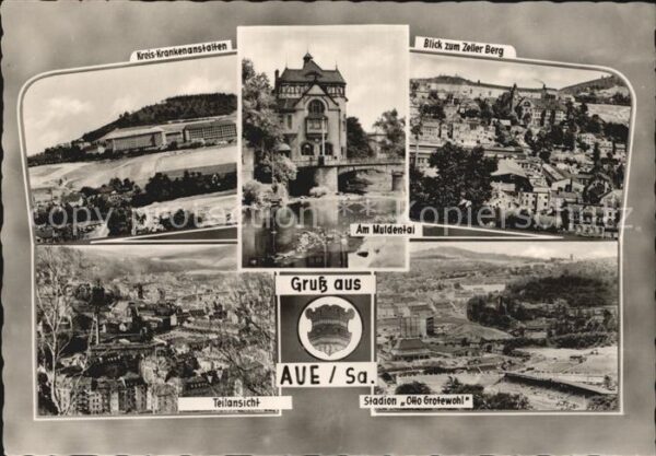 Aue Sachsen Stadtion Otto Grotewohl Teilansicht Zel