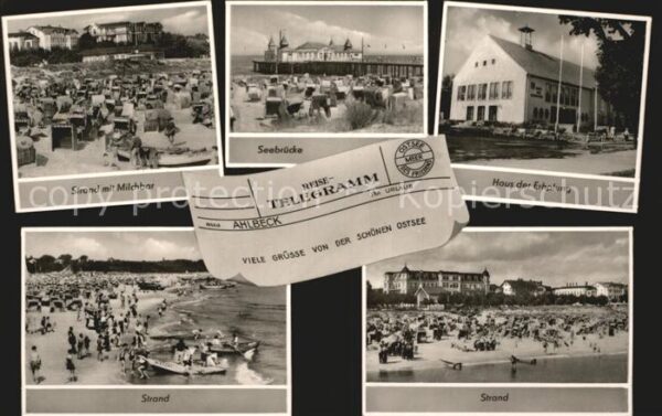 Ahlbeck Ostseebad Strand Milchbar Seebrücke Erholungsheim