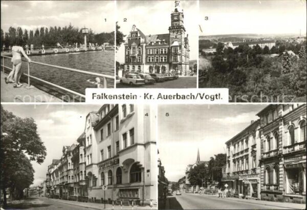 Falkenstein Vogtland Freibad Rathaus Wilelm Pieck Straße
