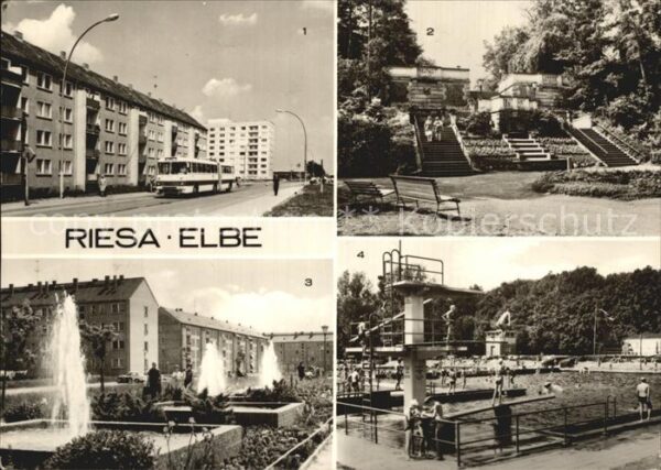 Riesa Sachsen Dresdner Straße Freitreppe Stadtpark Fr