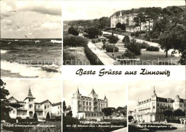 Zinnowitz Ostseebad Strandpromenade FDGB Erholungsheime Möw