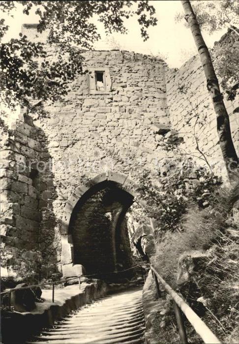 Oybin Burgruine Fünfeckiger Torturm Eingang B