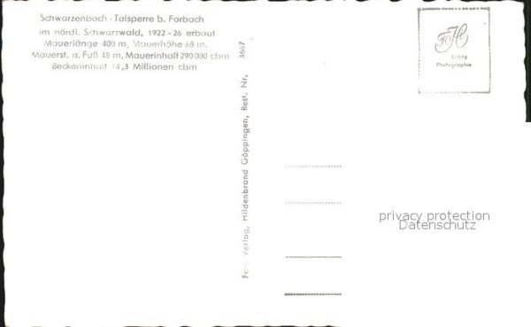 Forbach Baden Schwarzenbach Talsperre – Bild 2