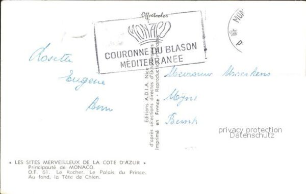 Monaco Le Rocher Le Palais du Prince Auf fond – Bild 2