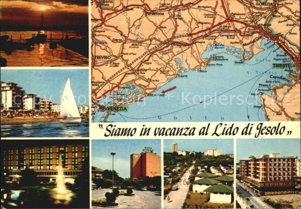Lido di Jesolo Teilansichten Gebietskarte
