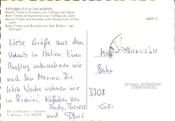 San Marino Repubblica Monte Titano e Fontana con l'effigie de – Bild 2